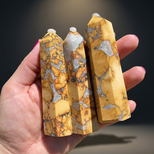 Maligano Jasper <b>Crystal</b> Tower Natural Polished Gemstone Point Healing Stone Energy <b>Crystal</b> Home Decor Gift - Product Image 1