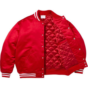 Chaqueta de béisbol satinada para hombre, estilo 2026, impermeable, con parches de chenilla y ribetes, resistente a las manchas, venta al por mayor - Product Image 3