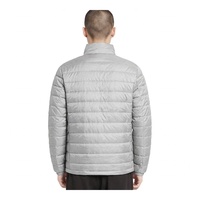 Blouson matelassé léger pour homme, col montant, chaud, coupe-vent, entièrement zippé, pour l'hiver