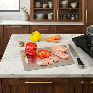 Tablas de cortar ecológicas para cocina, cortador de verduras de acero inoxidable, accesorio de cocina con logo personalizado a buen precio - Product Image 6