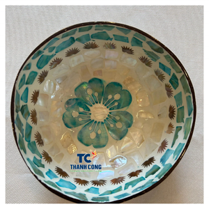 Exportador Premium COCONUT BOWL Vietnam Venta al por mayor Artesanía fuerte Exportación rápida Destacando COCO hechos a mano BOWLS MOP Opción - Product Image 1