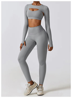 Ensemble d'entraînement trois pièces pour femmes Camisole soutien-gorge de sport Leggings Gym Fitness Yoga vêtements grande taille boléro sport haussement d'épaules