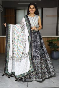 Designer Art Silk Lehenga Choli With <b>Gota</b> Patti Work And Chinon Dupatta For Women - Product Image 1
