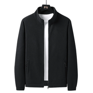 Custom Plain Men's Lightweight Stand Collar <b>Jacket</b> Full Zip Everyday Outerwear Men's Windproof Softshell <b>Jacket</b> Full Zip Casual - Product Image 3