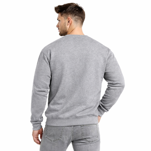 Sudadera Personalizable para Hombre, Cuello Redondo, Felpa Suave de Algodón, Sudadera Lisa para Imprimir Logotipo, Ropa al por Mayor OEM - Product Image 4