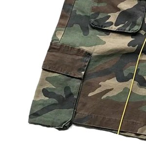 Shorts décontractés pour hommes en coton 100% imprimé camouflage, avec logo personnalisé, taille mi-haute, multi-poches, pour l'extérieur, vente en gros - Product Image 6