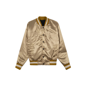 Chaqueta de moda ligera de satén para hombre, forro suave, ropa exterior informal, cremallera completa, estilo moderno para el día a día. - Product Image 1