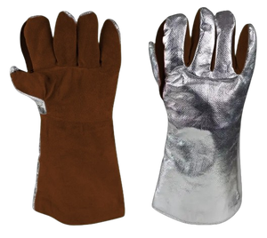 Guantes de Soldadura de Cuero Reforzado Industriales Resistentes a Chispas, con Protección de Seguridad, Anti-Corte, Anti-Vibración, Resistentes al Calor, Nomex - Product Image 5