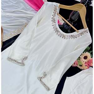 Beautiful <b>Modest</b> <b>Sets</b> Party Wear Top with Pants and Dupatta - Product Image 3