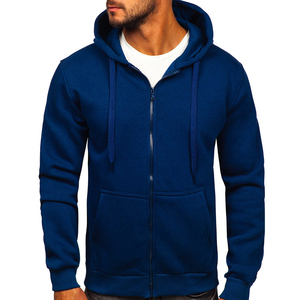 OEM 2024 Custom Print Logo Men's XS Size Winter Lined Solid Pattern Hooded <b>Jacket</b> with Zipper Wholesale Men's Oversized Hoodies - Product Image 4