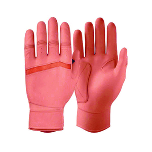 Hot Sale OEM Custom High Grip Professional Batting <b>Glove</b> Manufacturers High Quality Red Sheepskin <b>Baseball</b> <b>Gloves</b> - Product Image 5
