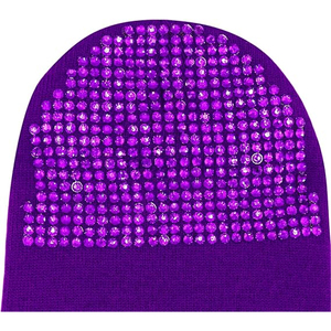 Custom Black Studded Beanie Hat Rib Knit Winter Warm <b>Cap</b> Women <b>Men</b> Soft Stretch Streetwear Skull <b>Cap</b> Hat - Product Image 5