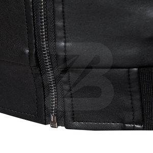 <b>Mens</b> Youth Slim Fit Leather Motorcycle <b>Jacket</b> Winter European American Style Lapel Collar Eco-Friendly Fashionable Biker Coat - Product Image 5