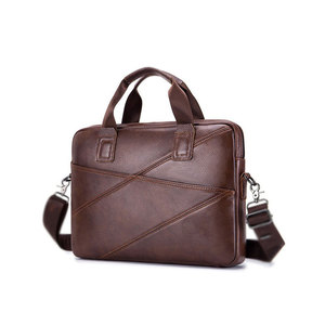 Sac à ordinateur portable décontracté en cuir véritable, prêt à l'emploi, avec un design spacieux et durable et une disposition pratique pour les voyages - Product Image 1