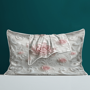 Pink Rose and <b>White</b> Romance Pillow Cases Pure Loving Decorative 2-Piece <b>Throw</b> Pillow Set Self Pick-up Only - Product Image 2