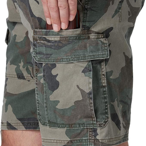 Pantalones Cortos Cargo de Lona Tejida para Hombre, Camuflaje, Cintura Media, Múltiples Bolsillos, Transpirables, Mezcla de Algodón, Casuales y Utilitarios - Product Image 4