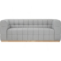 Sofá Seccional Tapizado de Lujo de Alta Gama para Tres Personas, Apto para Mascotas, Estilo Moderno de Mediados de Siglo, Base de Madera Sólida, Espuma, para Apartamento