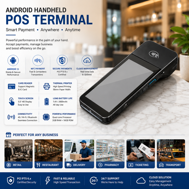 Commercial Other POS Terminal Wireless Mobile Payment Machine | Custom OEM Manufacturing