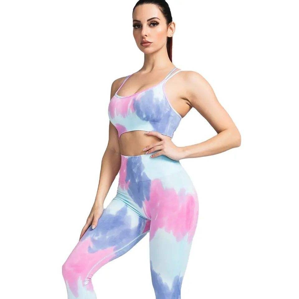 Best Selling Women Plus Size Yoga Set 2-Piece 100% Polyester Breathable Quick Dry Elastic Waist Wholesale With Best OEM