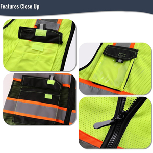 Chaleco de Seguridad de Malla de Alta Visibilidad OEM con Tiras Reflectantes, Chaleco de Trabajo Industrial, Chaleco de Seguridad Personal para Almacenes - Product Image 4