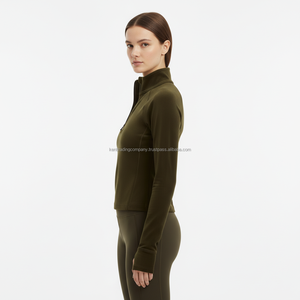Veste en velours pour femme, marque privée, logo personnalisé, veste de survêtement unie de luxe, douce, fabricant, vente en gros, en vrac - Product Image 3