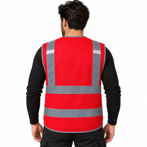 Gilet de sécurité industriel haute visibilité, best-seller, pour travaux de construction, avec poches, service OEM - Product Image 4