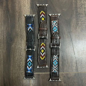 New Personalized Handmade Real Genuine Leather Beaded Breathable Wholesale Custom Replacement <b>Watch</b> <b>Bands</b> for Men's & Women's - Product Image 4