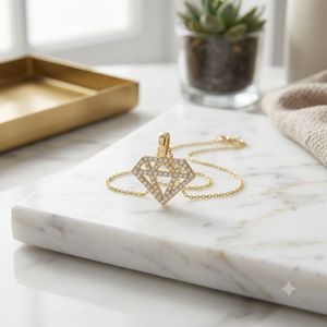 SHRAMAN DIAMOND Collier pendentif logo tendance en moissanite plaqué or, grand modèle de luxe style Hip Hop Iced Bling, en argent 925, pendentifs et breloques - Product Image 3