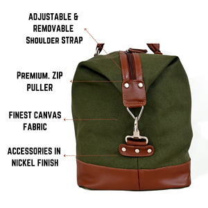 Sac de voyage pliable grande capacité en toile kaki avec fermeture éclair en polyester, haute qualité, unisexe, pour week-end, bagage cabine - Product Image 3