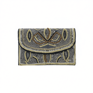 Colorful Indian Handmade <b>Beaded</b> Bag Luxury Ethnic Craft Durable Trendy Style Premium Eth <b>Crystal</b> Fashion Accessory Casual Purse - Product Image 2