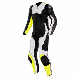 Combinaison de moto noire et rouge, deux pièces, en cuir de vachette, pour homme, avec design personnalisé imperméable, équipement de course. - Product Image 6