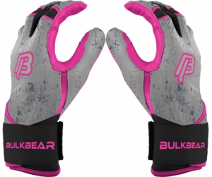 Gants de frappe pour softball et baseball BULKBEAR INTERNATIONAL en gros, avec une forte adhérence, tissu respirant, fermeture auto-agrippante, confortables - Product Image 3