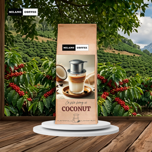 Café Molido de Arábica Tostado Medio con Sabor a Coco, de Alta Calidad Premium, con un Toque Amargo, 250g, Venta al Por Mayor |   Sostenible y Ecológico - Product Image 1