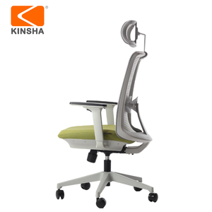 เก้าอี้สำนักงานตาข่าย KINSHA รูปทรงตามหลักสรีรศาสตร์ พร้อมพนักพิงศีรษะและที่วางแขนปรับได้ ดีไซน์เปิดหลัง หมุนได้ สไตล์ร่วมสมัย - Product Image 3