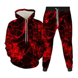 Conjunto Deportivo para Hombre y Mujer con Estampado Gráfico Multicolor, Sudadera con Capucha Sublimada, Ropa Deportiva Urbana para Parejas, Estilo Hip Hop - Product Image 6