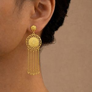 Wholesale 14K 18K 24K <b>Gold</b> Plated African & Turkish Design <b>Earrings</b>, Arab Middle East <b>Dangle</b> <b>Earrings</b>, Fashion <b>Dangle</b> <b>Earrings</b>. - Product Image 2