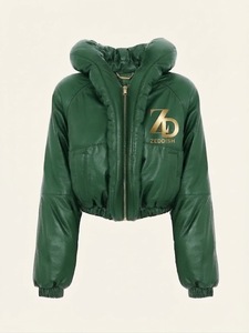 Blouson matelassé unisexe décontracté avec logo personnalisé, coupe-vent, court, pour l'hiver, veste thermique haut de gamme, doudoune à volume élevé - Product Image 3
