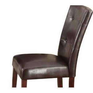 Set di 2 sedie da pranzo Britney Espresso in pelle sintetica e finitura noce - Product Image 3