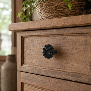 Poignée de meuble en fer naturel en forme de fleur pour tiroir, armoire, commode, chambre à coucher, quincaillerie de meubles |   Poignées décoratives - Product Image 2