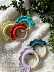 Anneau de serviette au design ondulé simple et élégant, en terre cuite, fait main, accessoire de table rustique pour mariage et Noël - Product Image 5