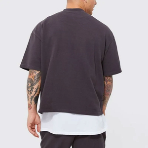 เสื้อยืดคอตตอนหนาน้ำหนักมากสำหรับผู้ชาย หนักพิเศษ 300gsm ทรงโอเวอร์ไซส์ ไหล่ตก คอกลม ทรงบ็อกซี่ - Product Image 6