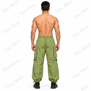 Pantalon de jogging imperméable en toile premium pour homme, résistant à l'eau, léger, pour l'entraînement, le sport et le style urbain - Product Image 3