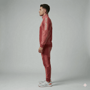 Ensemble de survêtement homme REXFIT SPORTS avec blocs de couleur, fermeture éclair intégrale, sur mesure, respirant, en polyester et coton, pour l'automne - Product Image 2