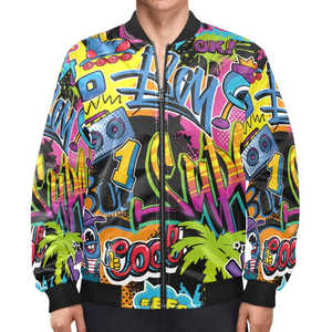 Turquoise Abstract Fluid Motion Design Lightweight Thermal Construction <b>Weatherproof</b> Gear Sublimation Puffer <b>Jackets</b> - Product Image 3