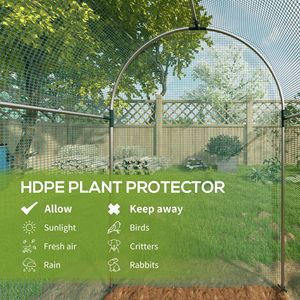 Gabbia per colture in acciaio zincato verde 4FT X 8FT con porta con cerniera per protezione frutta (impermeabile e resistente ai raggi UV) - Product Image 4