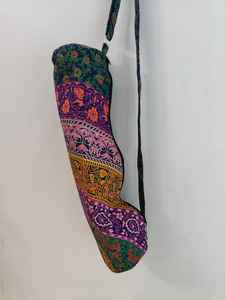 Tapis de yoga en coton fait main et sacs de sport avec doublure imperméable, sangles réglables et fermeture éclair pour studio de yoga - Product Image 6