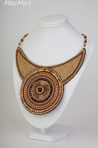 Conjunto de Collar de Conchas de Cauri con Cuentas Hechas a Mano CRYSTAL CRAFT, Joyería Tribal Africana, Gargantilla Étnica, Estilo Boho - Product Image 5