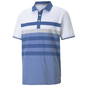 Camisetas de verano para hombre, Polo de Golf de manga corta con bloques de Color a rayas, informal, de retales - Product Image 1