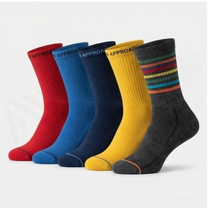 NORTH APPROACH Crew <b>Socks</b> Solid Color Breathable <b>Running</b> <b>Socks</b> for Adults Summer Season - Product Image 3