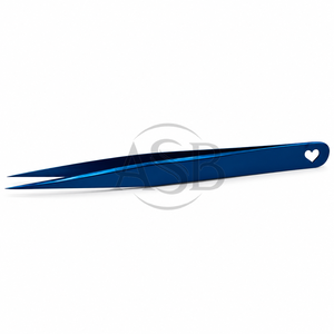 Pinzas de Aislamiento Rectas con Corte en Forma de Corazón, Acero Inoxidable con Acabado Azul Plasma, Logotipo Personalizado, Instrumento de Belleza, Servicio OEM - Product Image 6